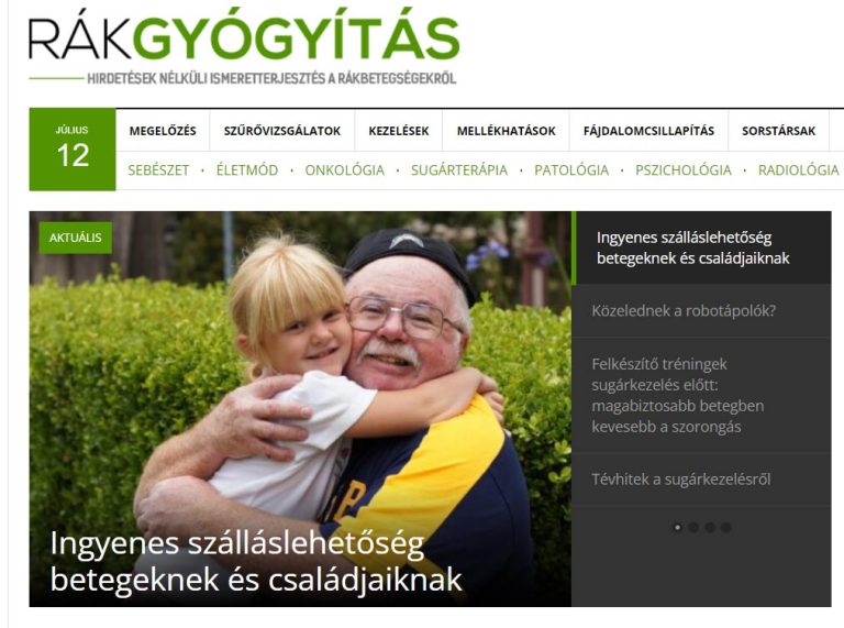 SajtómegjelenésRÁKGYÓGYITÁS / 2023 JÚLIUS